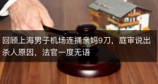 回顾上海男子机场连捅亲妈9刀，庭审说出杀人原因，法官一度无语