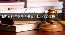 山西省村民委员会选举办法2022最新