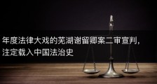 年度法律大戏的芜湖谢留卿案二审宣判，注定载入中国法治史