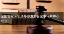 全国首家深圳涉外涉港澳台家事审判中心成立