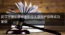 武汉涉嫌犯罪侦查阶段无罪辩护获释成功案例