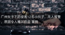 广州女子下药侵害12名小伙子，无人报警，原因令人难以启齿 案例
