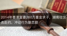 2014年香港富婆260万重金求子，湖南壮汉去赴约，冲动行为酿悲剧
