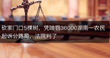 砍家门口5棵树，凭啥罚36000湖南一农民起诉公路局，法院判了