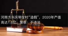 河南方兴庆带全村“造假”，2020年产值高达1.6亿，警察：不违法
