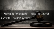 广西现实版“绝命毒师”：制毒188公斤还4亿欠款，法院怎么判的？
