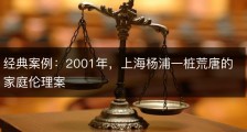经典案例：2001年，上海杨浦一桩荒唐的家庭伦理案