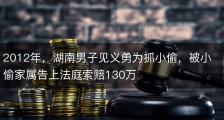 2012年，湖南男子见义勇为抓小偷，被小偷家属告上法庭索赔130万