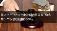 网店使用”XX综艺电视剧明星同款“构成知识产权侵权赔偿8000元