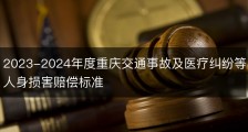 2023-2024年度重庆交通事故及医疗纠纷等人身损害赔偿标准