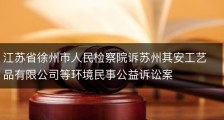 江苏省徐州市人民检察院诉苏州其安工艺品有限公司等环境民事公益诉讼案
