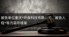 被告单位重庆*环保科技有限公司、被告人程*等污染环境案