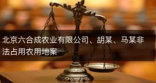 北京六合成农业有限公司、胡某、马某非法占用农用地案