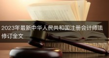 2023年最新中华人民共和国注册会计师法修订全文