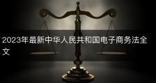 2023年最新中华人民共和国电子商务法全文