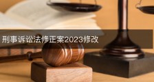 刑事诉讼法修正案2023修改