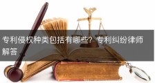 专利侵权种类包括有哪些？专利纠纷律师解答