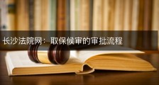 长沙法院网：取保候审的审批流程