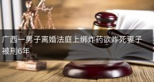 广西一男子离婚法庭上绑炸药欲炸死妻子被刑6年