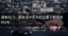 湖南石门：离婚途中恶夫挖出妻子眼球被判8年