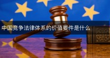 中国竞争法律体系的价值要件是什么