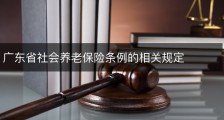 广东省社会养老保险条例的相关规定