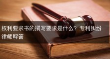 权利要求书的撰写要求是什么？专利纠纷律师解答