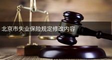 北京市失业保险规定修改内容