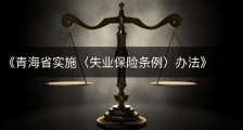 《青海省实施〈失业保险条例〉办法》